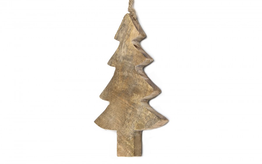 Zawieszka świąteczna z drewna Choinka 15 cm