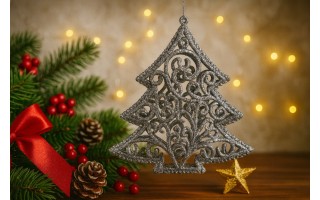 Choinka srebrna 15cm