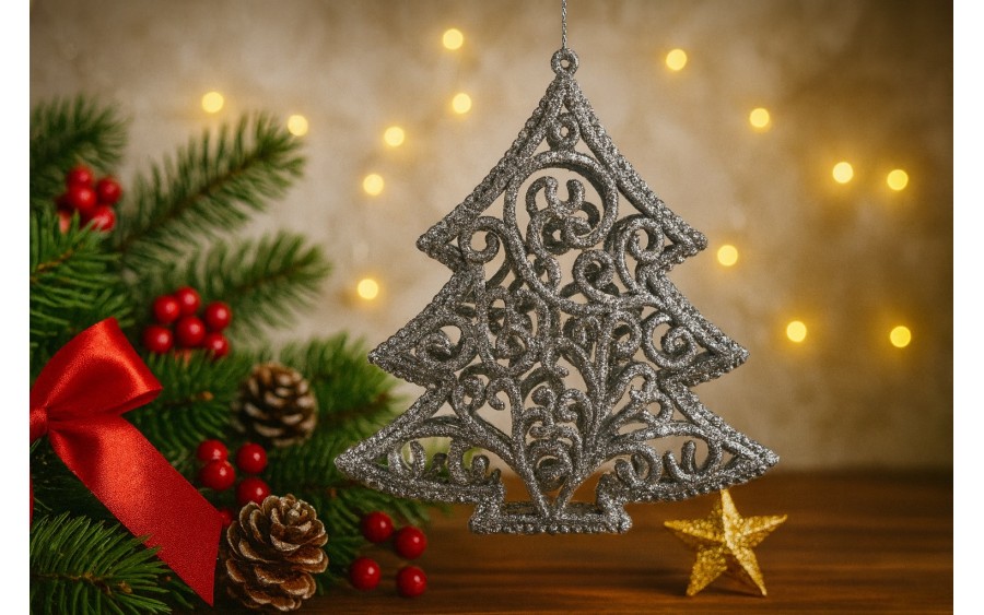 Choinka srebrna 15cm