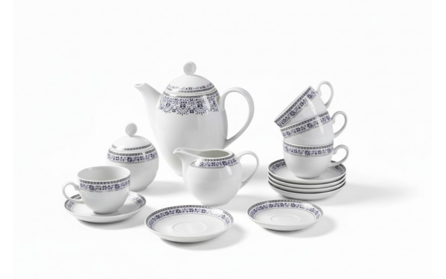 Serwis Kawowy 12 osób 15 El. Kobalt WA-160