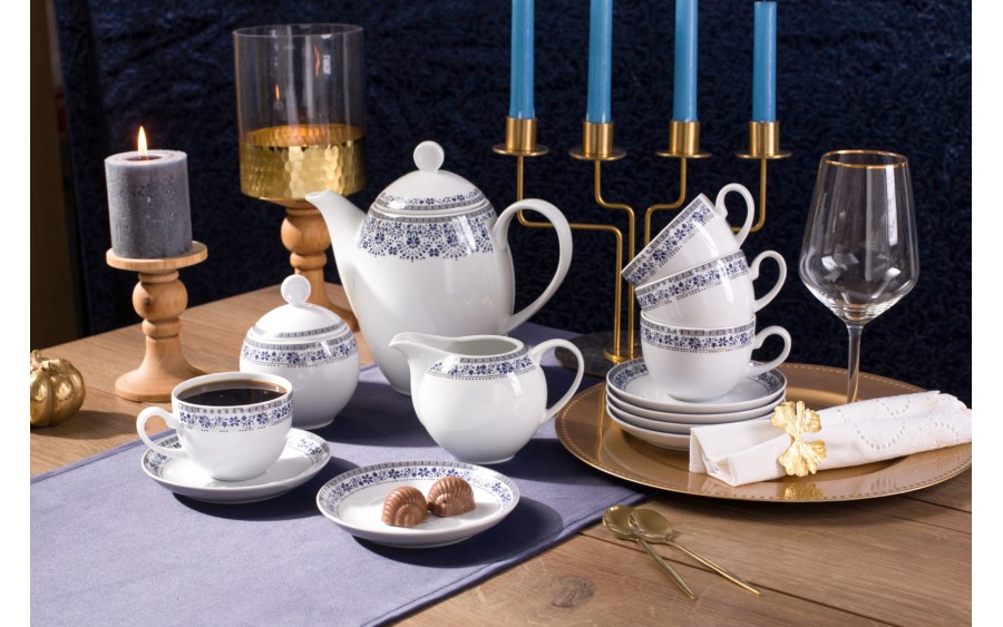 Serwis Kawowy 12 osób 15 El. Kobalt WA-160