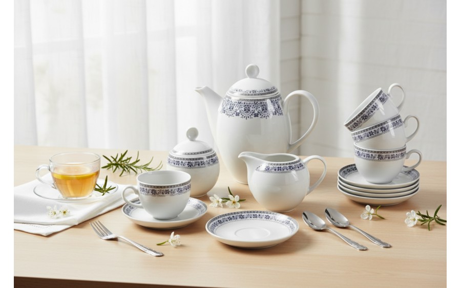 Serwis Kawowy 12 osób 15 El. Kobalt WA-160