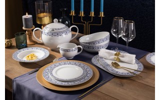 Serwis Obiadowy Dla 12 Osób 42 El. Kobalt WA-160