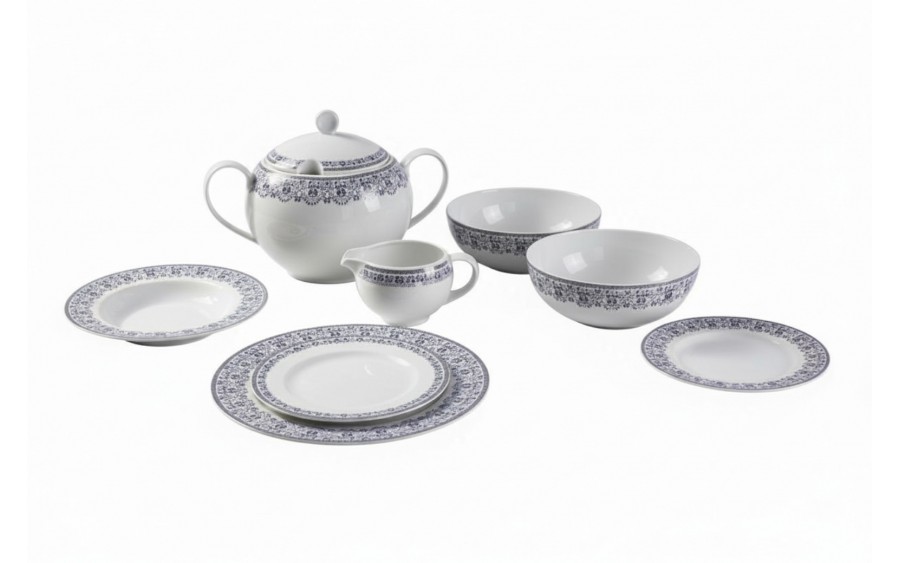 Serwis Obiadowy Dla 12 Osób 42 El. Kobalt WA-160