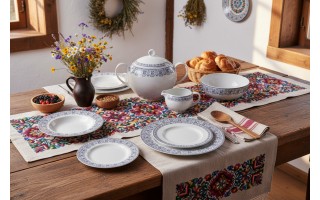 Serwis Obiadowy Dla 12 Osób 42 El. Kobalt WA-160