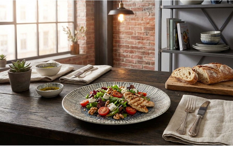 Talerz płytki obiadowy 27 cm Iris Blue