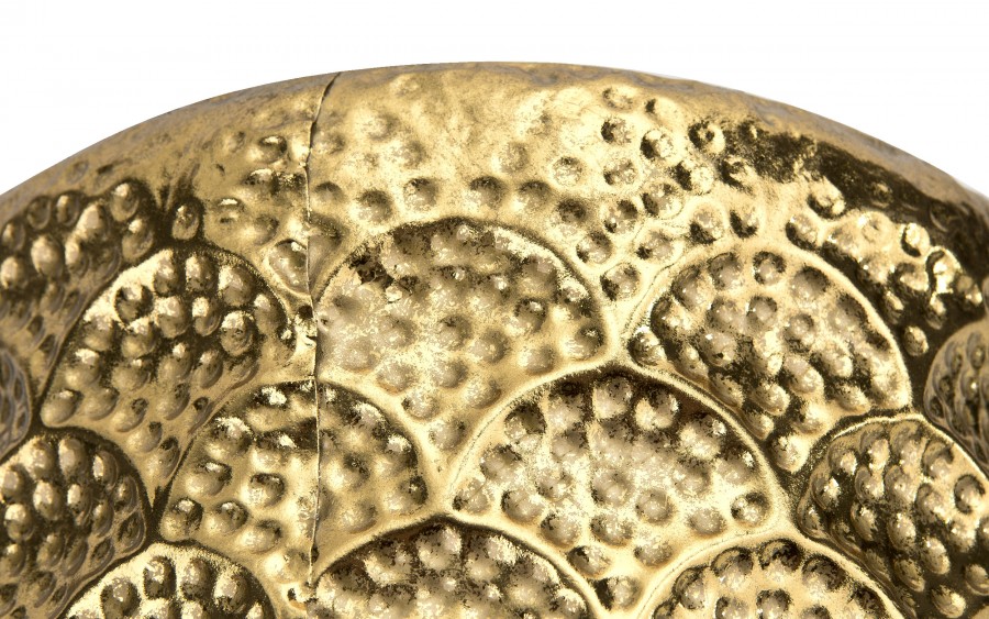 Osłonka na doniczkę/kwietnik 25,5x26 cm złota metalowa