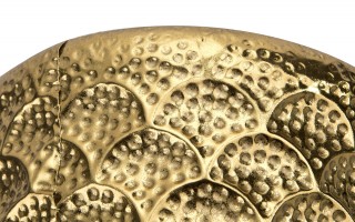 Osłonka na doniczkę/kwietnik 28,5x30 cm złota metalowa