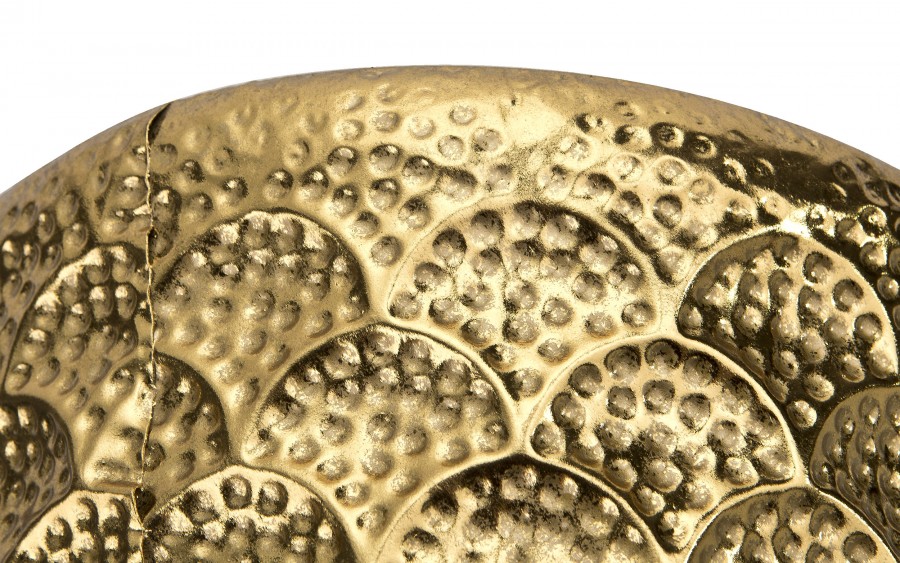 Osłonka na doniczkę/kwietnik 28,5x30 cm złota metalowa