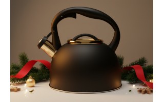 Czajnik tradycyjny z gwizdkiem 2,5 L Royal czarny