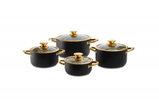 Komplet garnków ze stali nierdzewnej 8-el. Royal Steel AMBITION