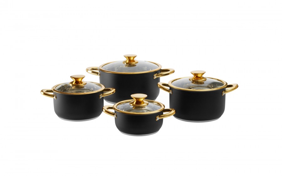 Komplet garnków ze stali nierdzewnej 8-el. Royal Steel AMBITION