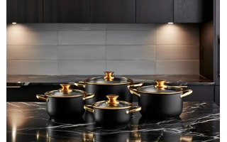 Komplet garnków ze stali nierdzewnej 8-el. Royal Steel AMBITION