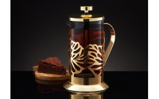 Zaparzacz do kawy i herbaty 600 ml Royal liście złoty