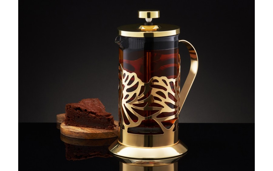 Zaparzacz do kawy i herbaty 600 ml Royal liście złoty