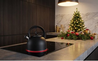 Czajnik tradycyjny z gwizdkiem 2,8 L Nero czarny