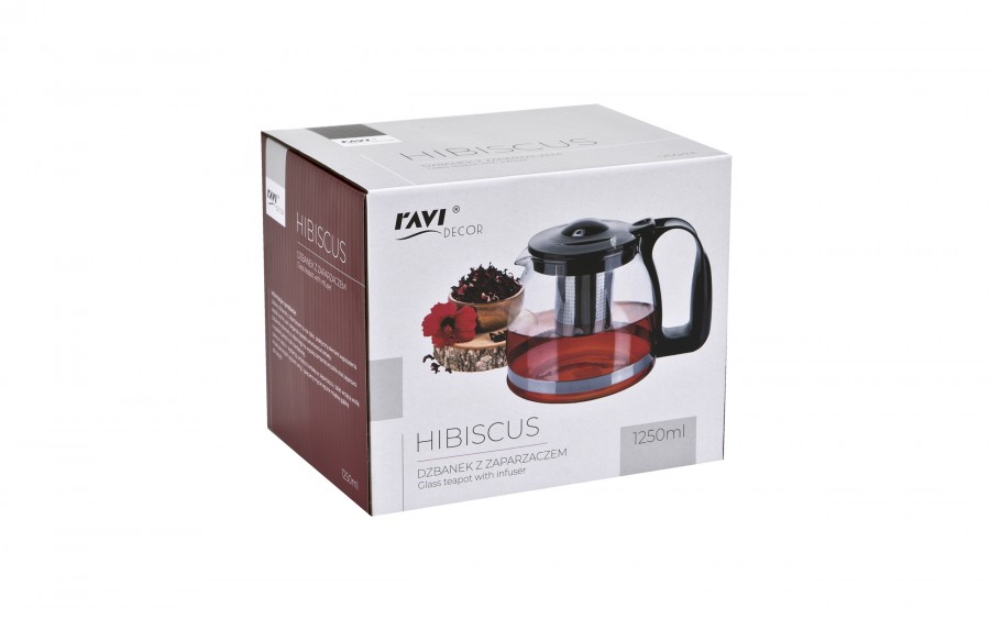 Dzbanek z zaparzaczem 1250 ml Hibiskus 91482