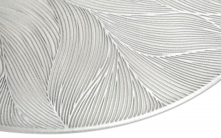 Mata stołowa 38 cm dekoracyjna Glossy srebrna 60252 wz. 2