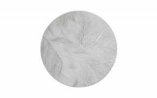 Mata stołowa 38 cm dekoracyjna Glossy srebrna 60252 wz. 2