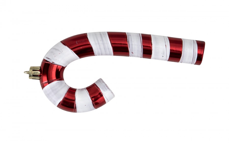 Komplet ozdób choinkowych 6 szt. Laski cukrowe czerwono-białe