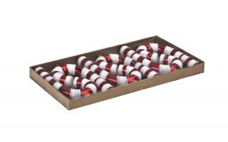 Komplet ozdób choinkowych 6 szt. Laski cukrowe czerwono-białe