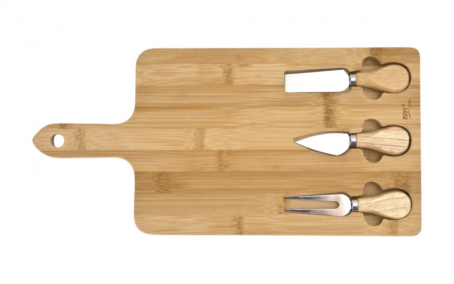 Bambusowy zestaw do serów Ravi 91879
