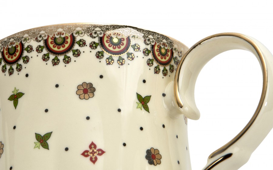 Kubek porcelanowy 450 ml z zaparzaczem Casablanca