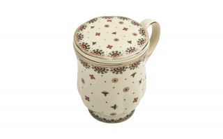 Kubek porcelanowy 450 ml z zaparzaczem Casablanca