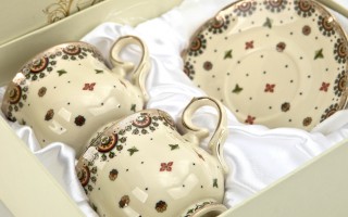 Komplet 2 filiżanek do espresso 150 ml + spodki Casablanca