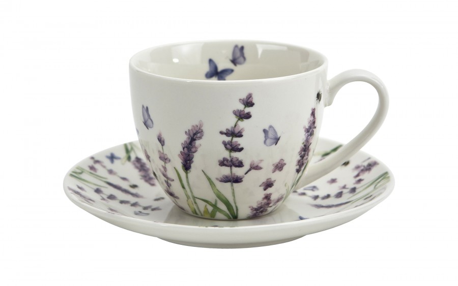 Komplet 2 filiżanek 270 ml + spodki Classic Lavender