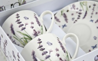 Komplet 2 filiżanek 270 ml + spodki Classic Lavender