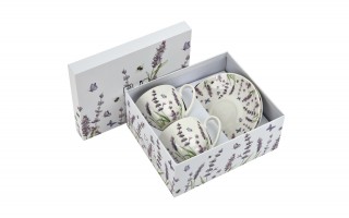 Komplet 2 filiżanek 270 ml + spodki Classic Lavender