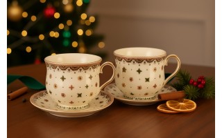 Komplet 2 filiżanek 260 ml + spodki Casablanca