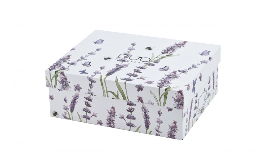 Komplet 2 filiżanek do espresso 110 ml + spodki Classic Lavender