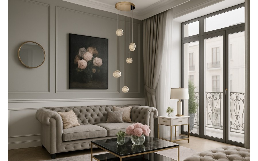 Lampa EUFORIA PENDANT ROUND 5 3-STEP DIMM GOLD-AZ6738