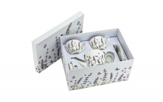 Komplet 2 filiżanek 270 ml + dzbanek 900 ml Classic Lavender