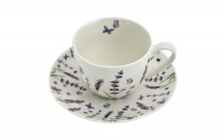 Komplet 2 filiżanek 270 ml + dzbanek 900 ml Classic Lavender