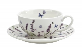 Filiżank z dzbankiem i zaparzaczem Tea For One Classic Lavender