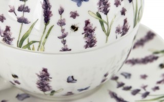 Filiżank z dzbankiem i zaparzaczem Tea For One Classic Lavender