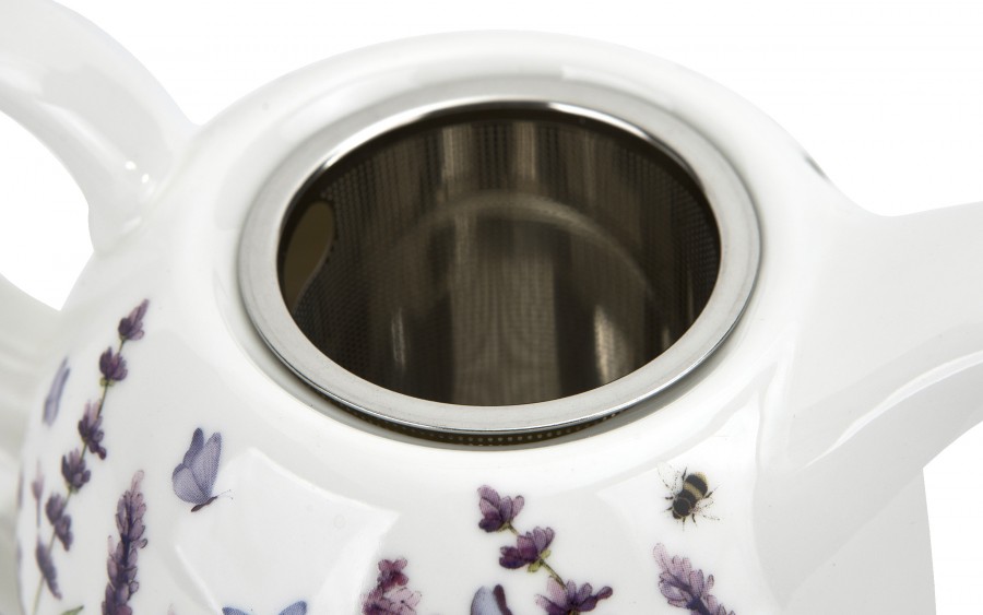 Filiżank z dzbankiem i zaparzaczem Tea For One Classic Lavender