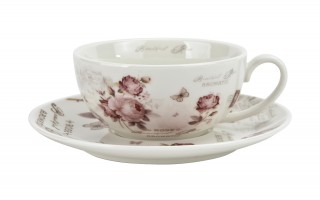 Filiżanka z dzbankiem i zaparzaczem Tea For One Secesja