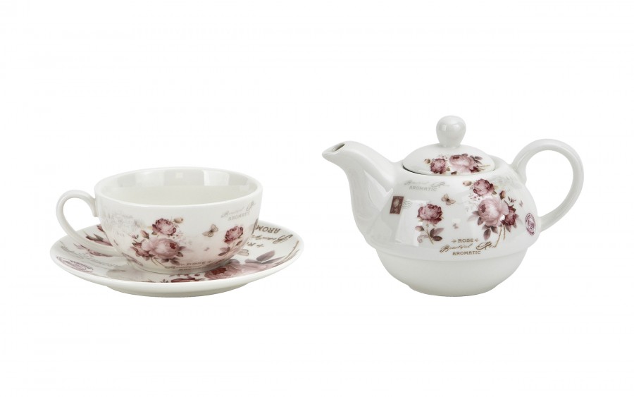 Filiżanka z dzbankiem i zaparzaczem Tea For One Secesja