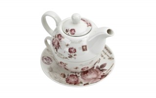 Filiżanka z dzbankiem i zaparzaczem Tea For One Secesja