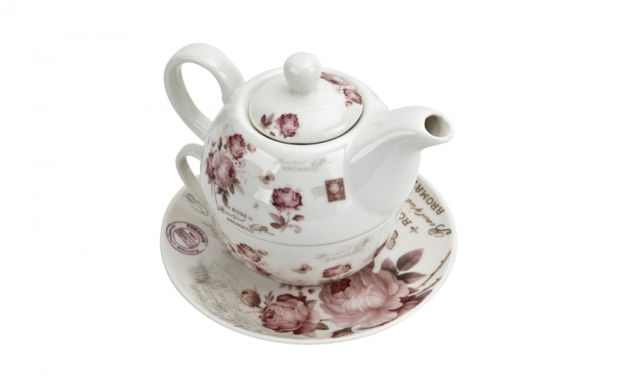 Filiżanka z dzbankiem i zaparzaczem Tea For One Secesja