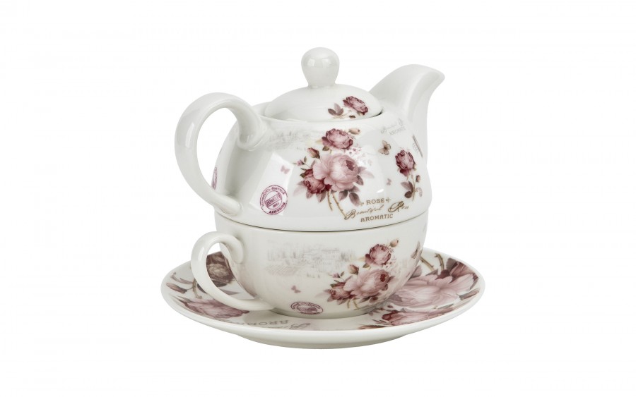 Filiżanka z dzbankiem i zaparzaczem Tea For One Secesja