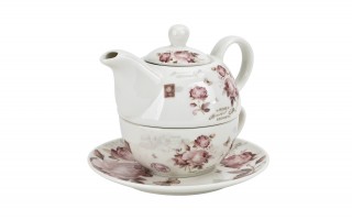 Filiżanka z dzbankiem i zaparzaczem Tea For One Secesja
