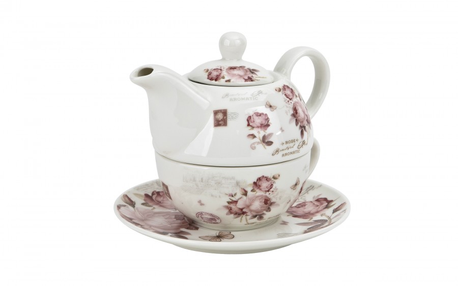 Filiżanka z dzbankiem i zaparzaczem Tea For One Secesja