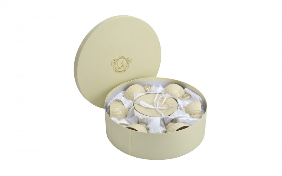 Komplet 6 filiżanek 220 ml + spodki Nina