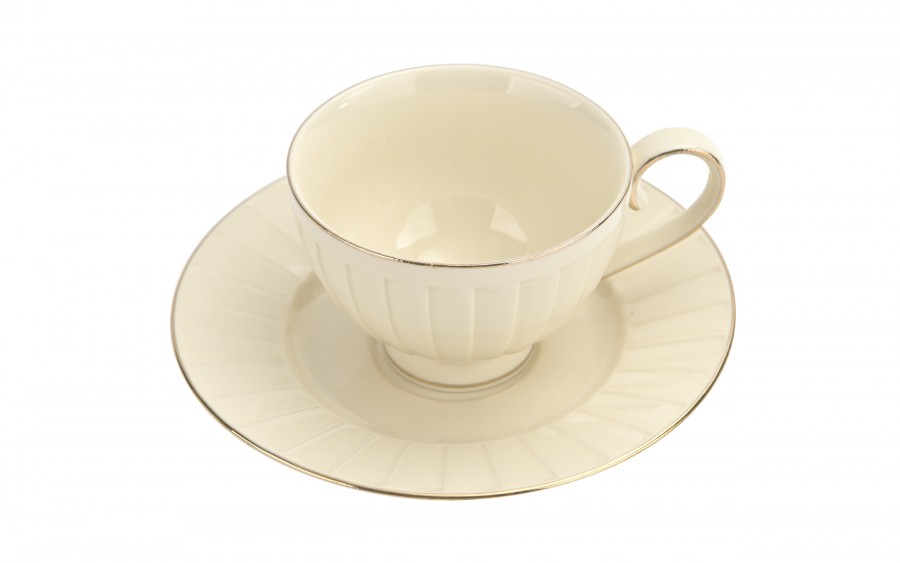 Komplet 6 filiżanek 220 ml + spodki Nina