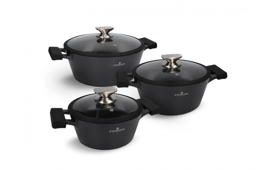 Komplet garnków 6 el. Black Stone Zwieger